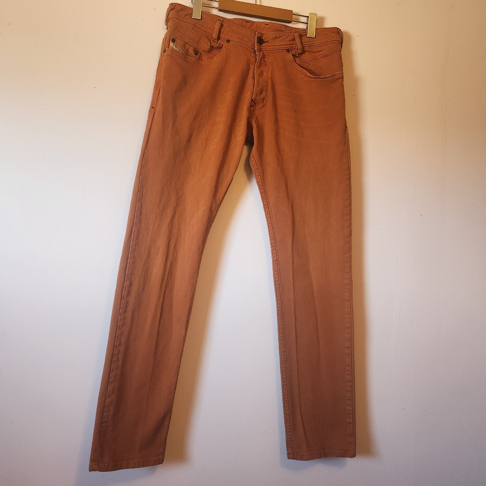 Diesel Iakop Burnt Orange Slim Tapered Jeans 33x32